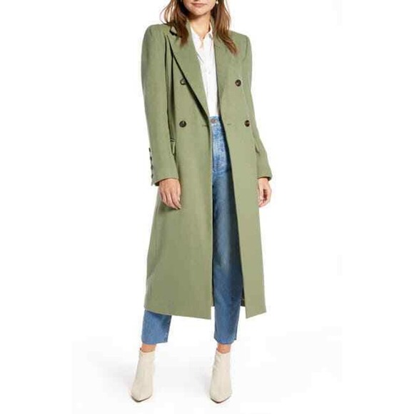 Something navy double breasted maxi coat Clearance